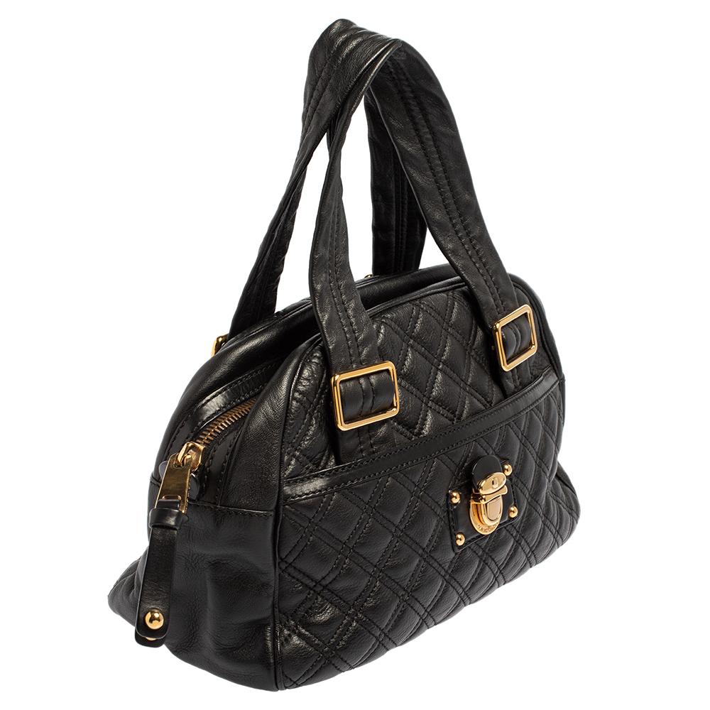 marc jacobs black quilted bag