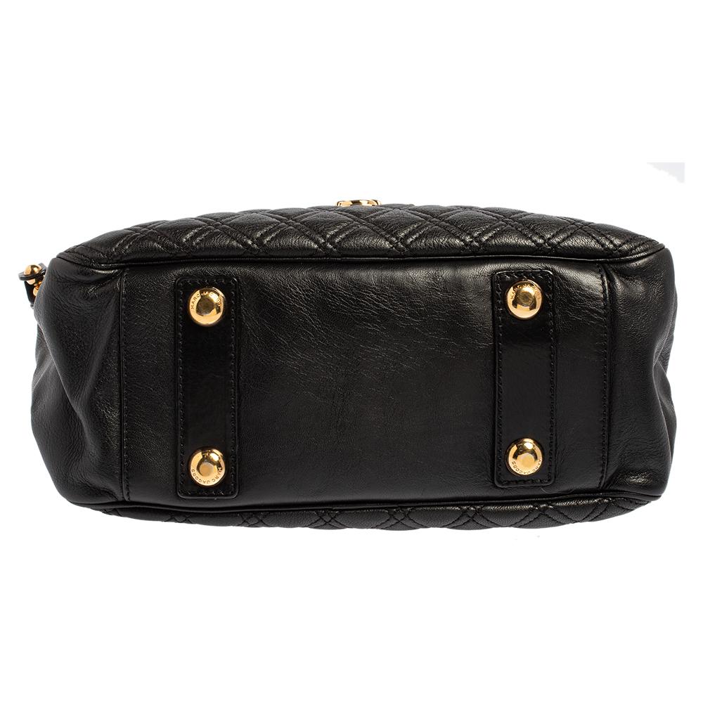 Donna Marc Jacobs Borsa Ursula Bowler in pelle trapuntata nera