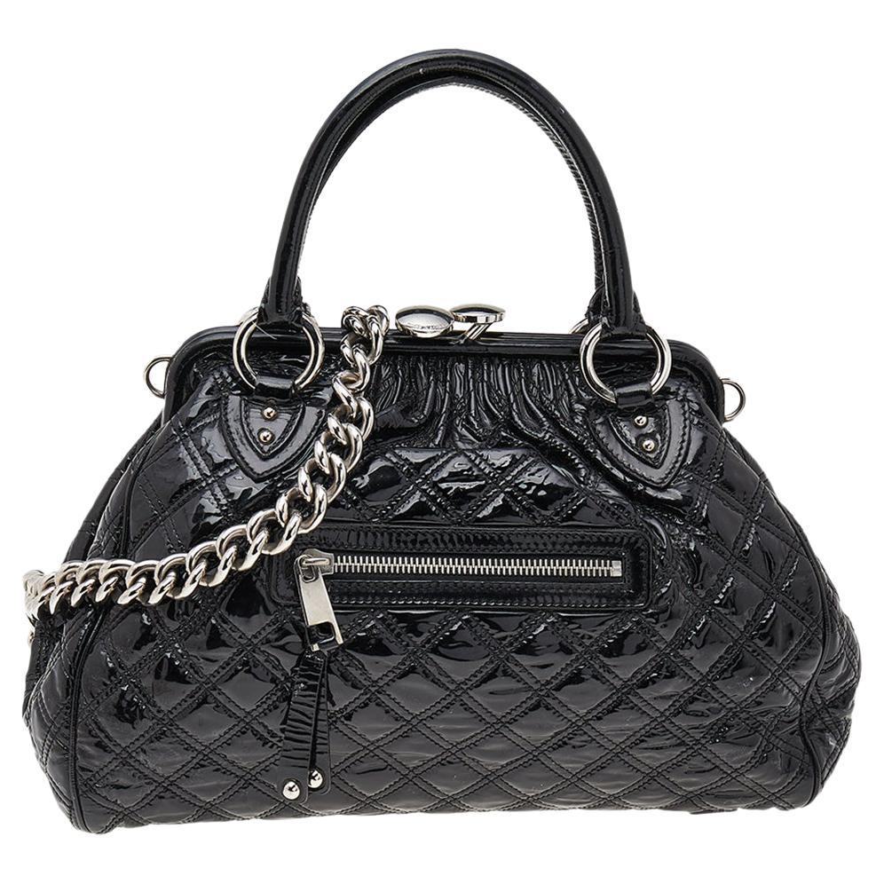 Marc Jacobs Black Quilted Leather Stam Shoulder Bag For Sale at 1stDibs