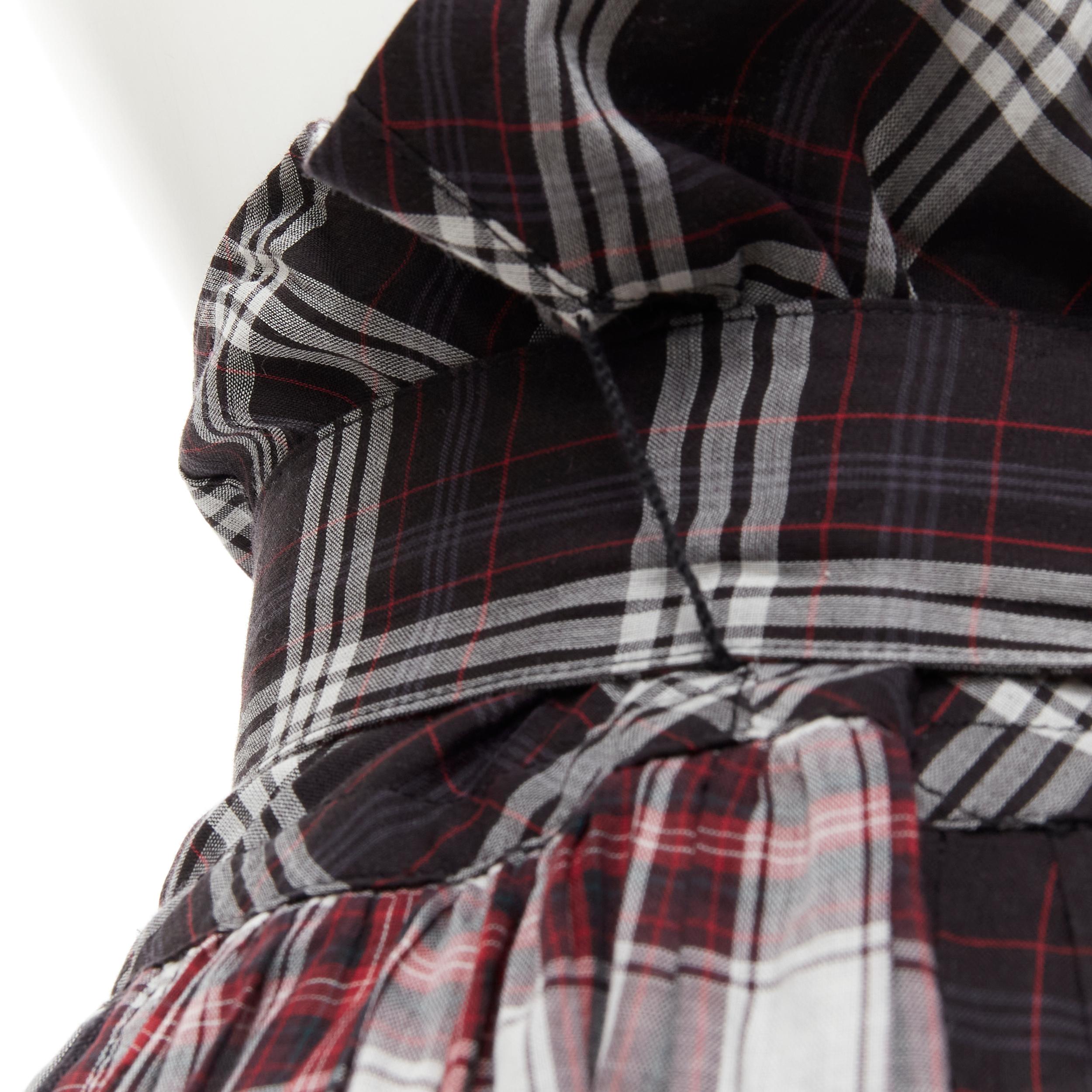 MARC JACOBS black red plaid check print belted skirt US2 S 1