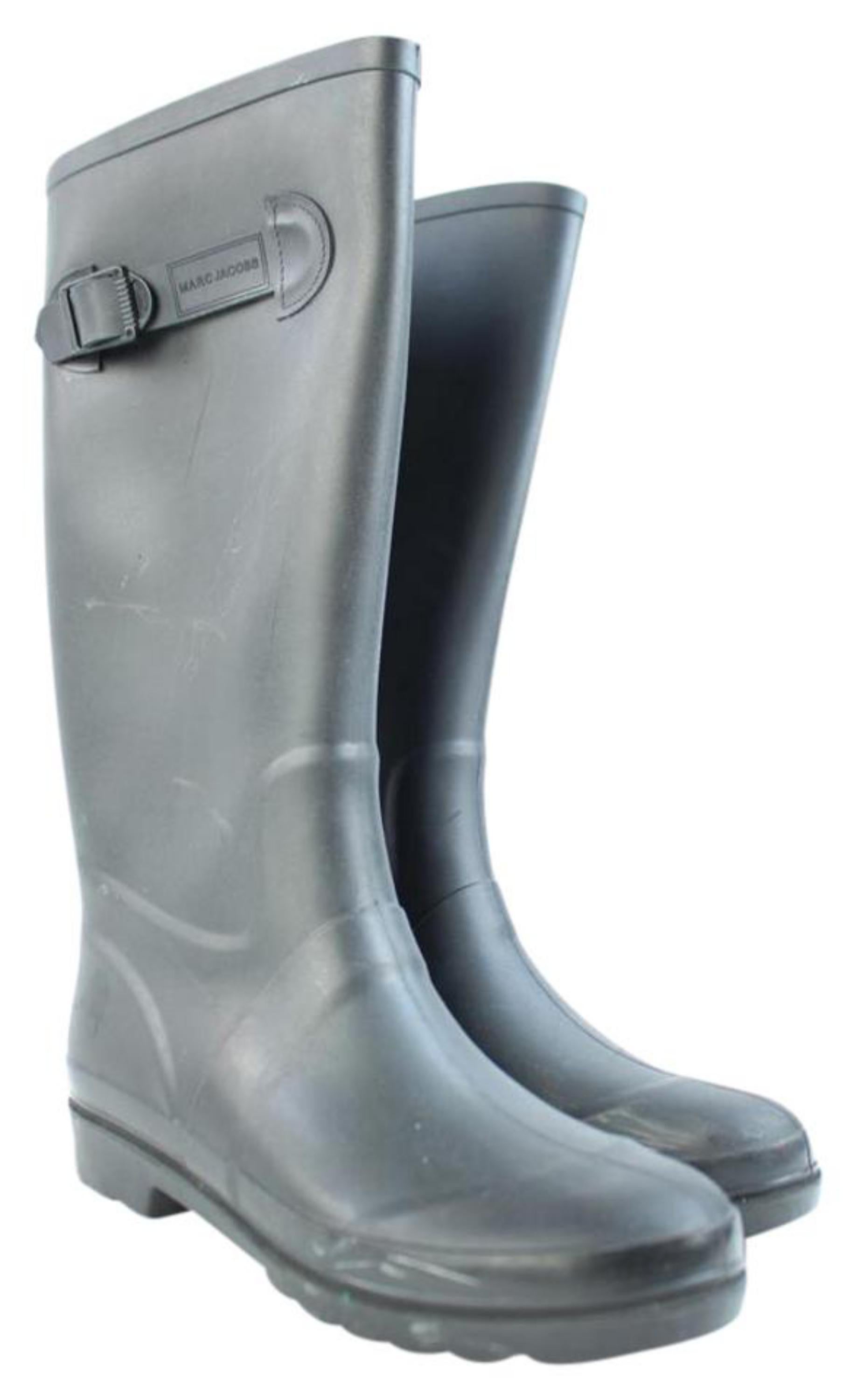 Marc Jacobs Black Rubber Rain 48misa32717 Boots/Booties For Sale 5