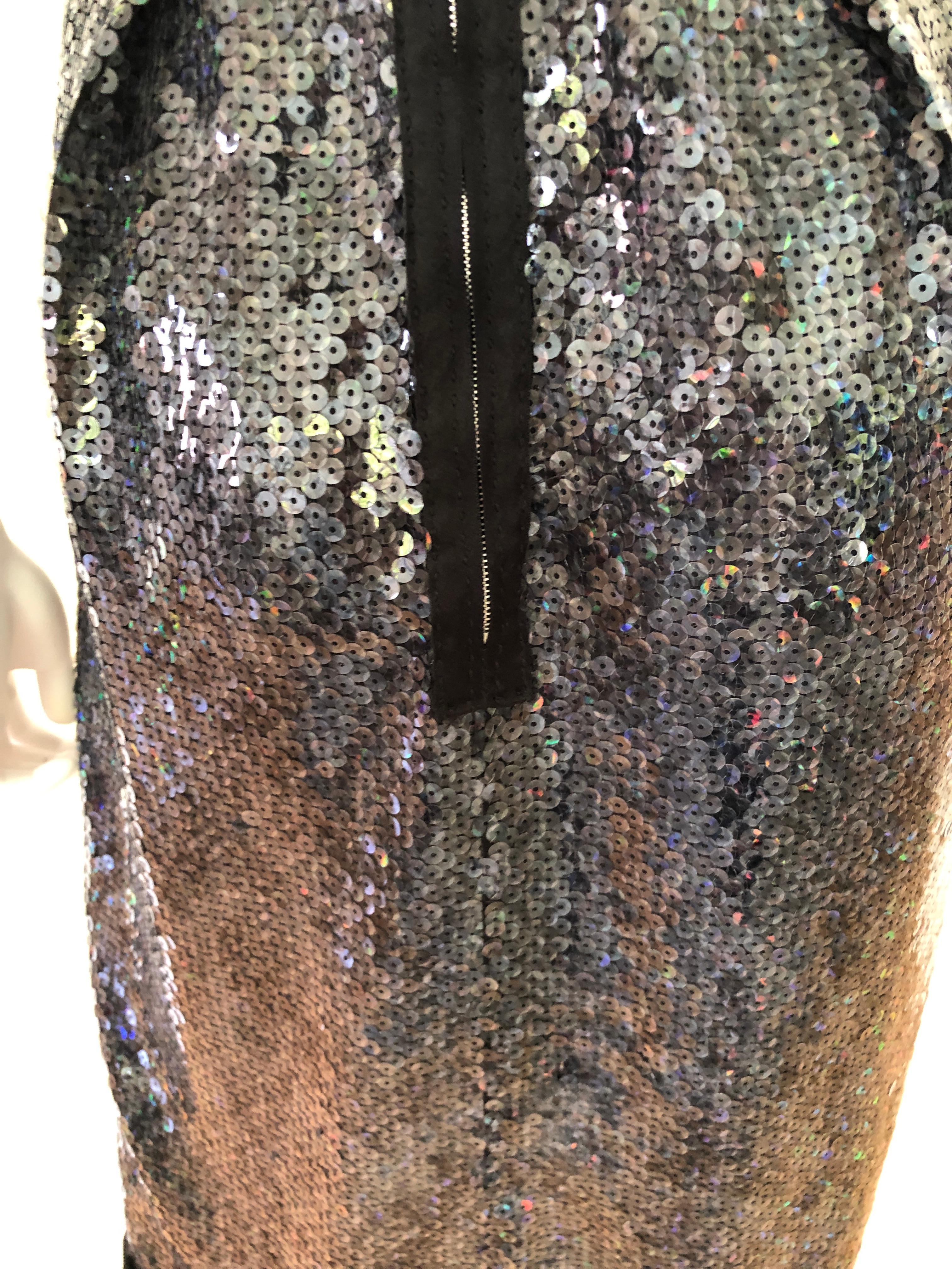 Marc Jacobs Black Sequin and Sheer Lingerie Bodice Sleeveless Cocktail Dress For Sale 6