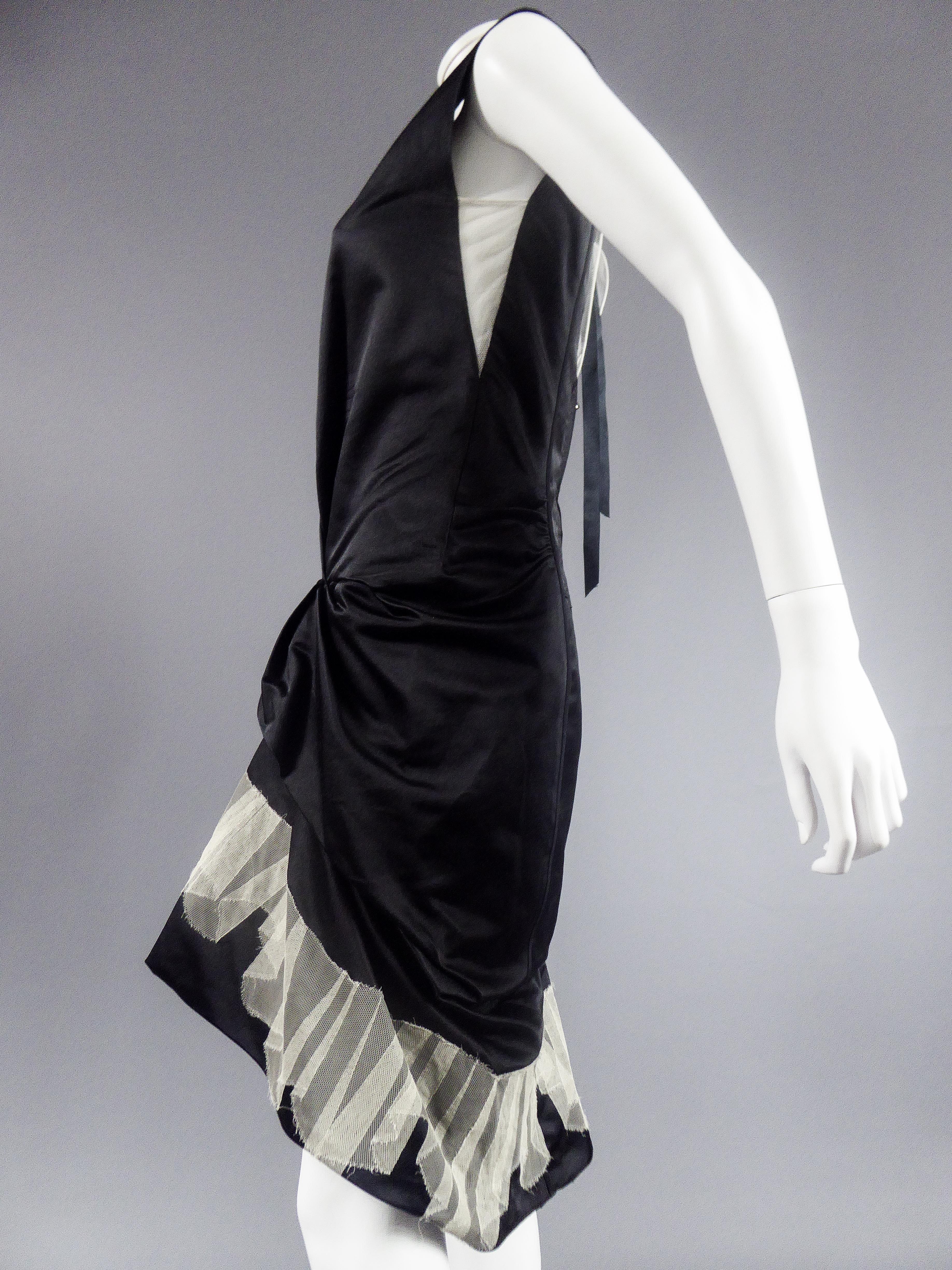 Marc Jacobs black waxed satin Dress, circa 2000 For Sale 4