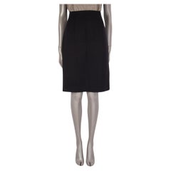 MARC JACOBS black wool KNEE-LENGTH STRAIGHT Skirt 8 M