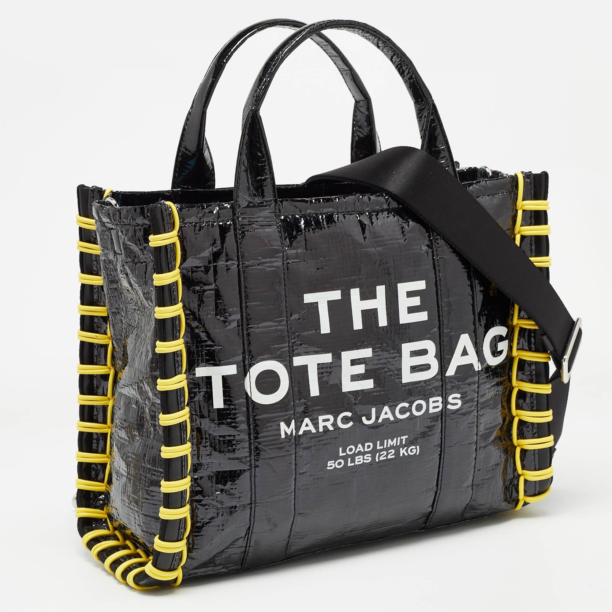 Marc Jacobs Black/Yellow Tarp Medium The Tote Bag In Fair Condition In Dubai, Al Qouz 2