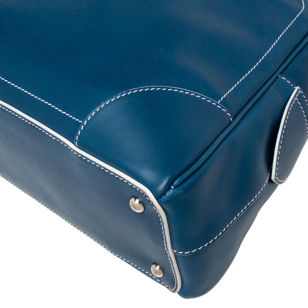 Marc Jacobs Blue Leather The Venetia Bowler Bag 3