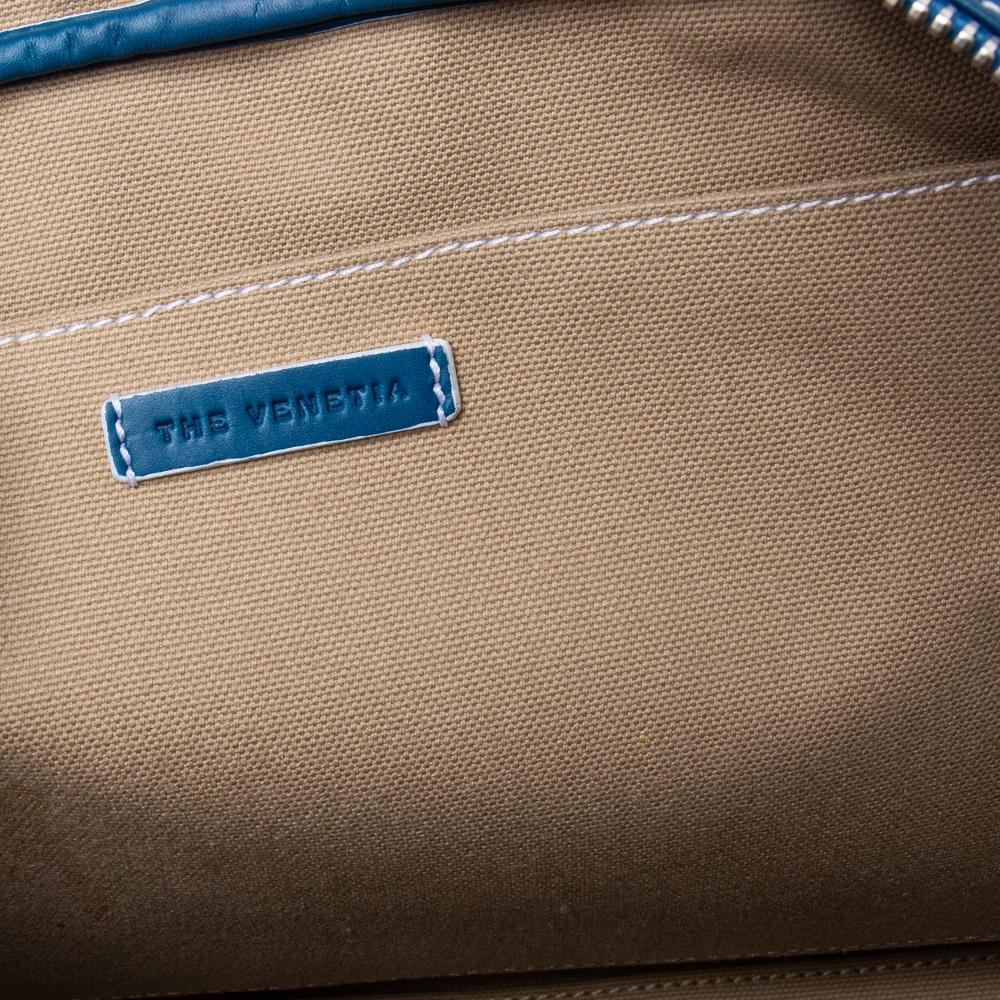 Marc Jacobs Blue Leather The Venetia Bowler Bag In Good Condition In Dubai, Al Qouz 2