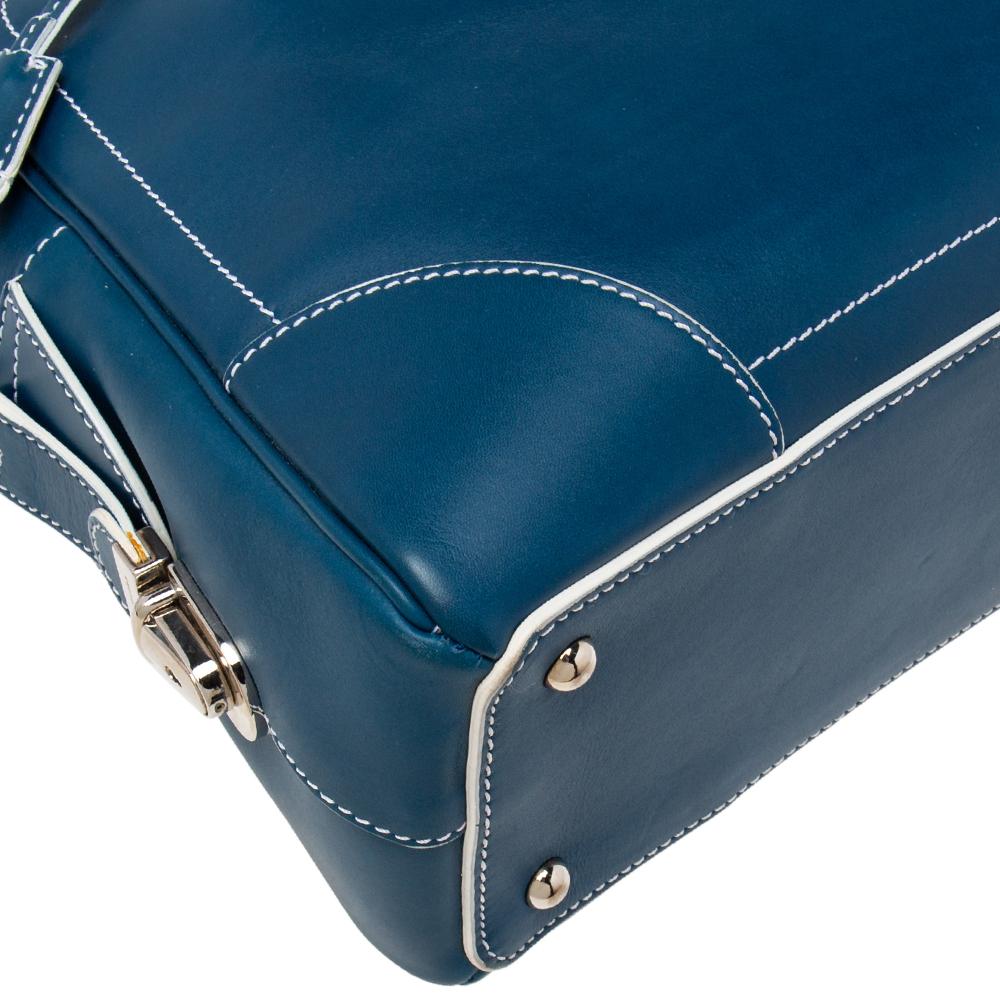 Women's Marc Jacobs Blue Leather The Venetia Bowler Bag