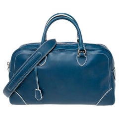 Marc Jacobs Blue Leather The Venetia Bowler Bag
