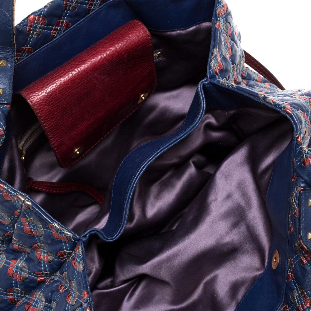 Marc Jacobs Borsa a tracolla Memphis Robert Jena in pelle trapuntata blu/metallizzata 3