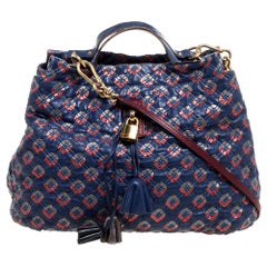Used Marc Jacobs Blue/Metallic Quilted Leather Memphis Robert Jena Shoulder Bag