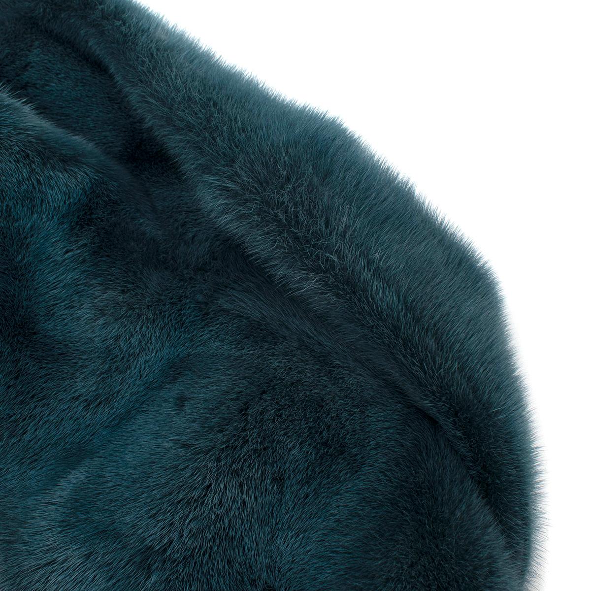 Marc Jacobs Blue Mink Fur Coat - Size 6/S For Sale 3