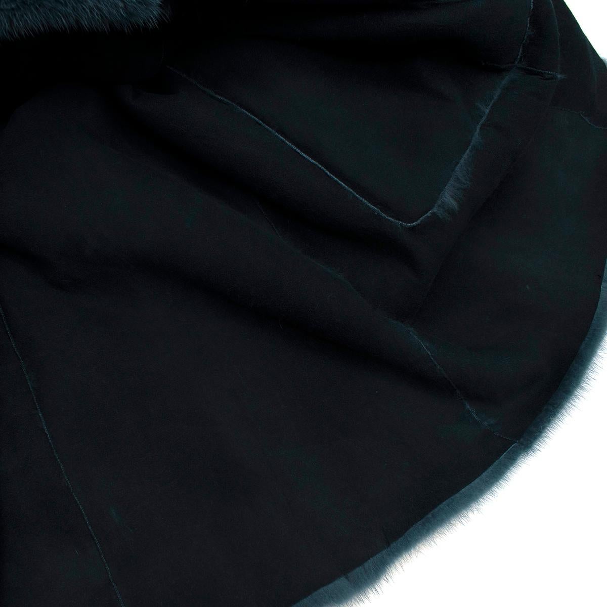 Marc Jacobs Blue Mink Fur Coat - Size 6/S For Sale 2