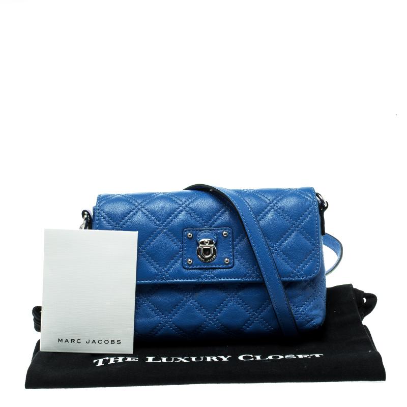 Marc Jacobs Blue Quilted Leather Day To Night Single Crossbody Bag 5