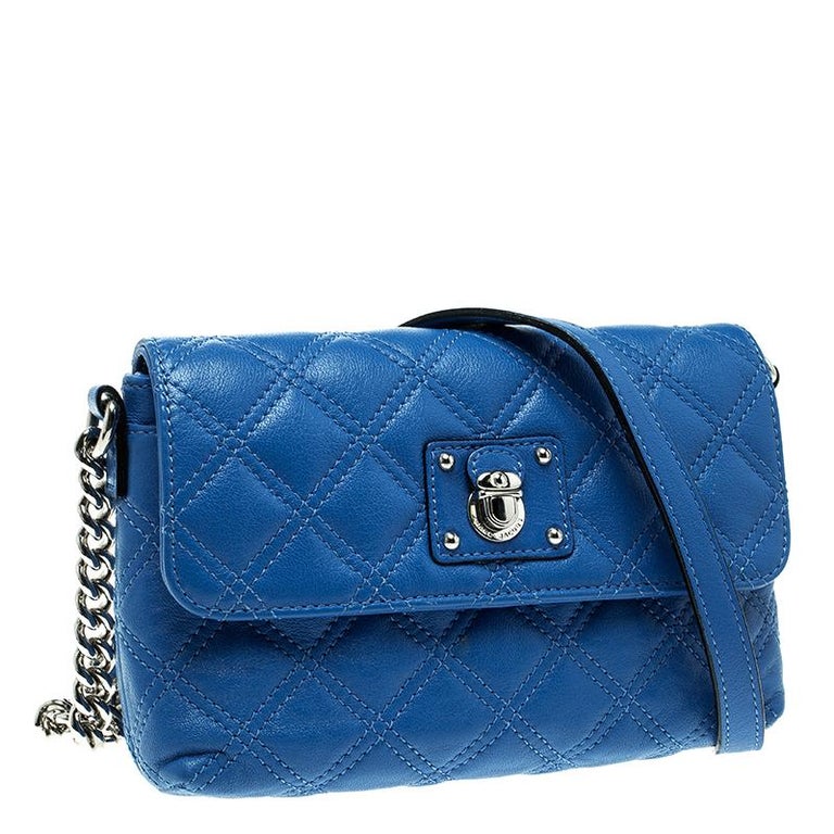 Marc Jacobs Blue Quilted Leather Day To Night Single Crossbody Bag at 1stdibs