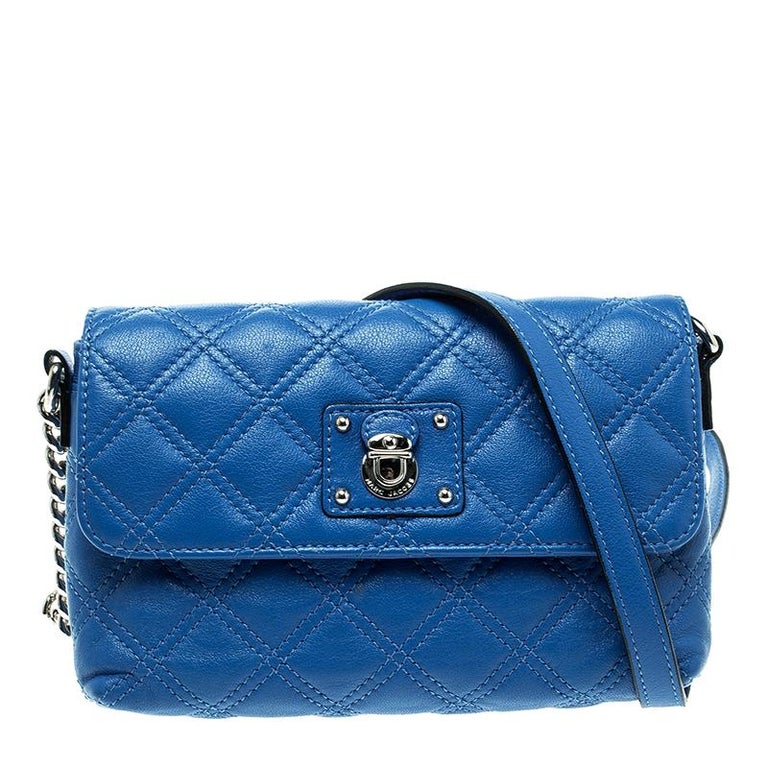 Marc Jacobs Blue Quilted Leather Day To Night Single Crossbody Bag at