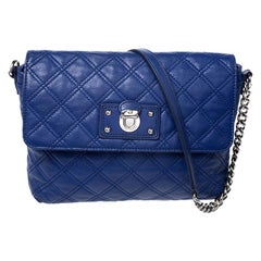 Marc Jacobs Blue Quilted Leather Day to Night Single Shoulder Bag