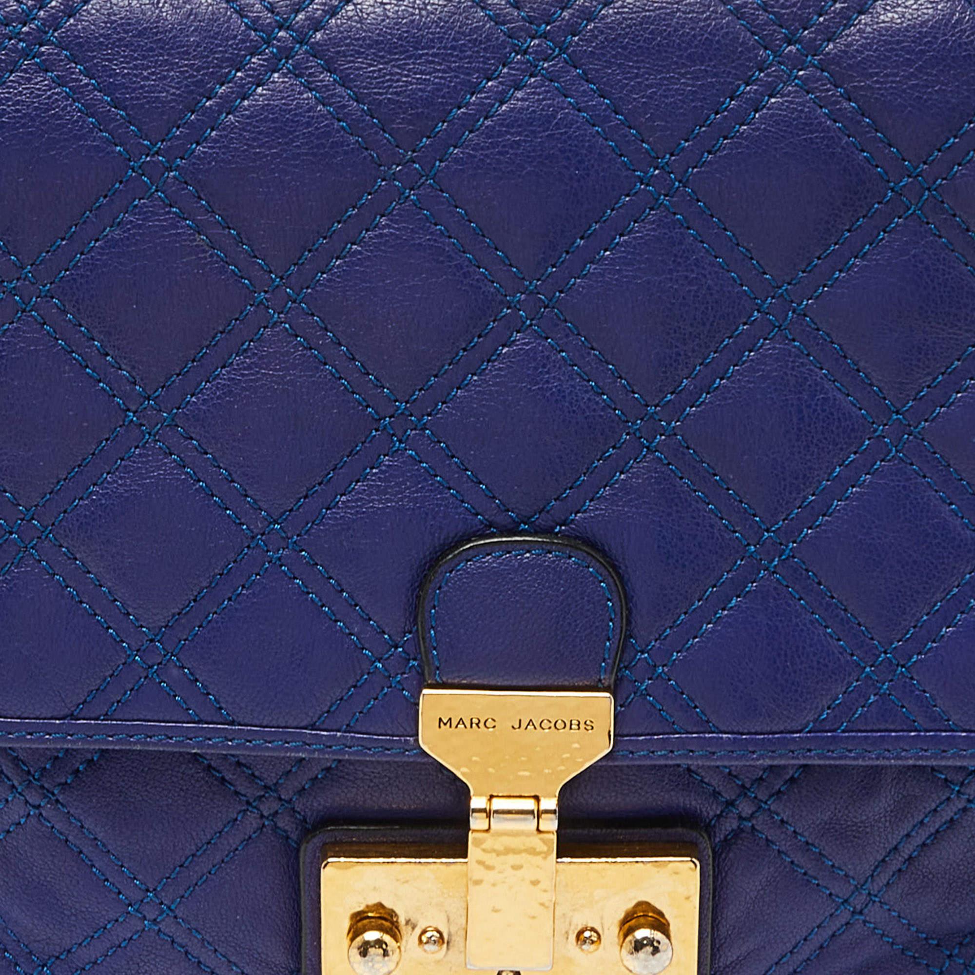 De las mujeres Marc Jacobs Bolso cruzado con solapa de piel acolchada azul en venta
