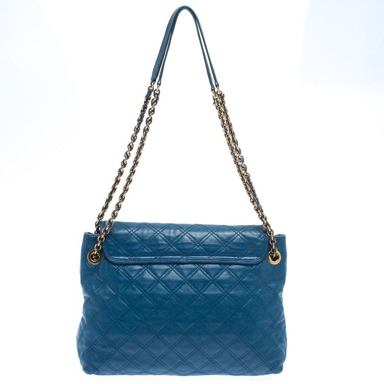 Marc Jacobs Blue Quilted Leather Large Baroque Single Shoulder Bag At 1stdibs Single Shoulder Large Bag