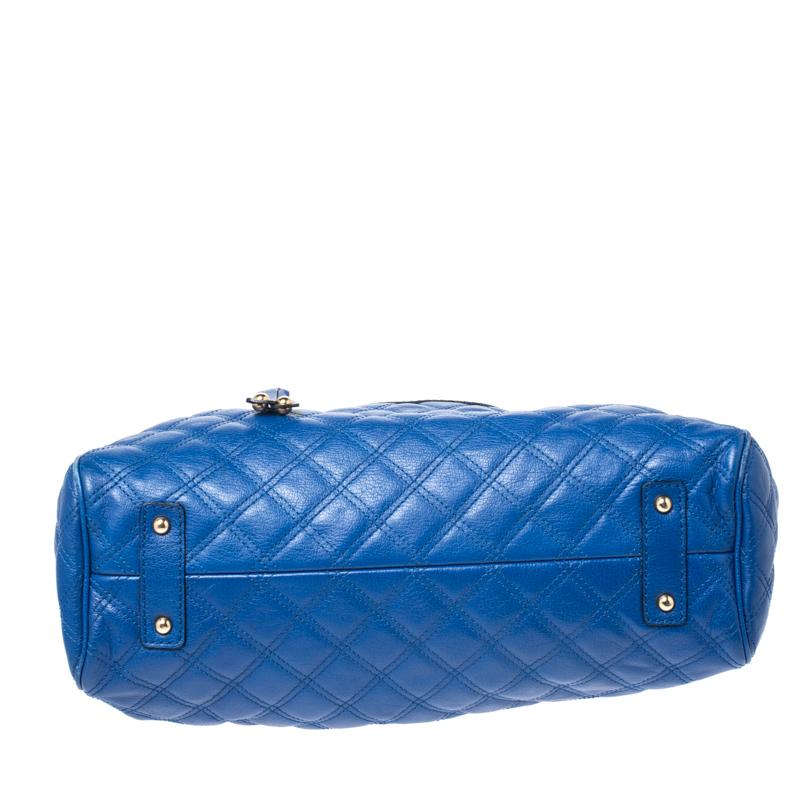 mj blue small leather bag