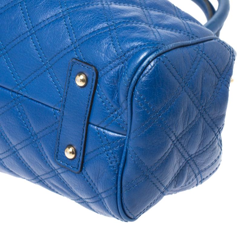 Marc Jacobs Blue Quilted Leather Stam Satchel 1