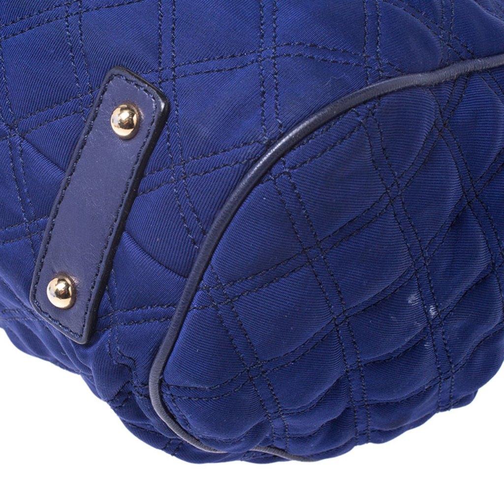 Marc Jacobs Blue Quilted Neoprene and Leather Stam Shoulder Bag 6