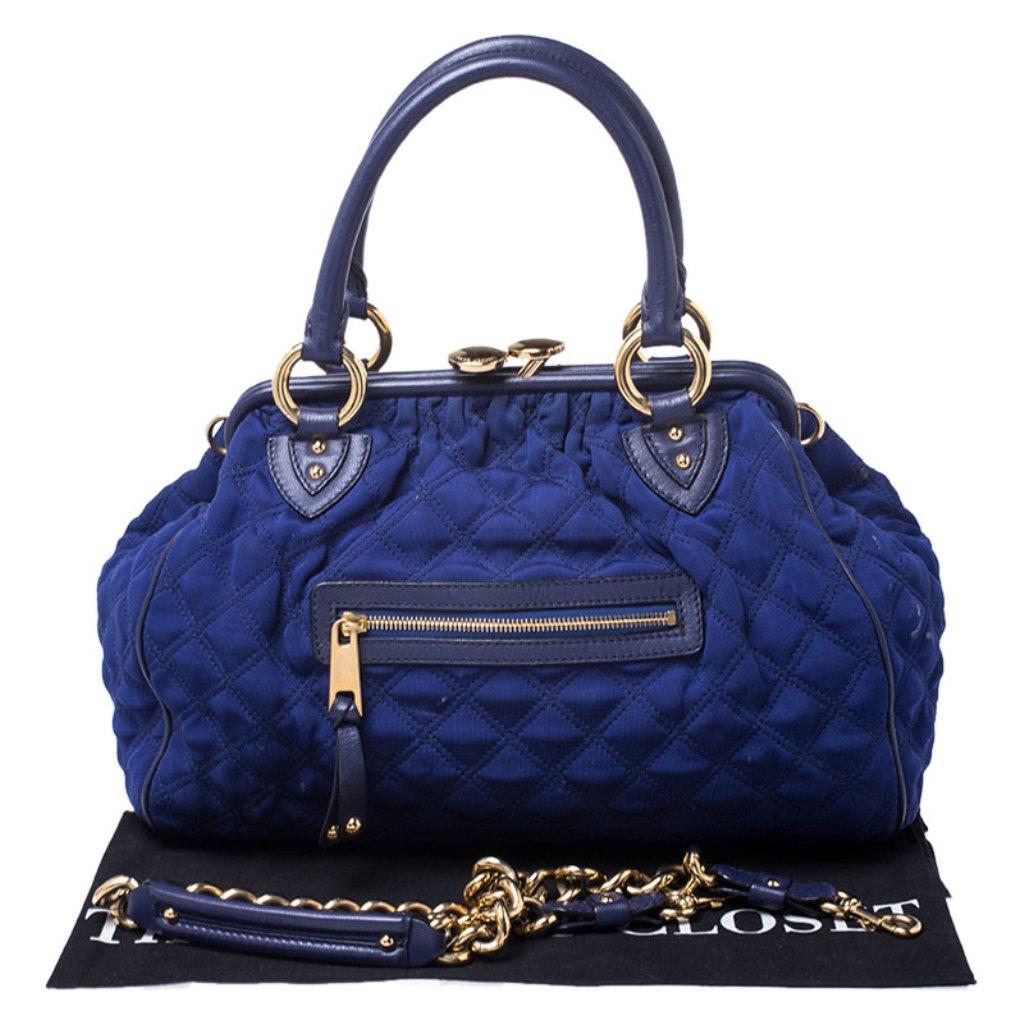 Marc Jacobs Blue Quilted Neoprene and Leather Stam Shoulder Bag 7