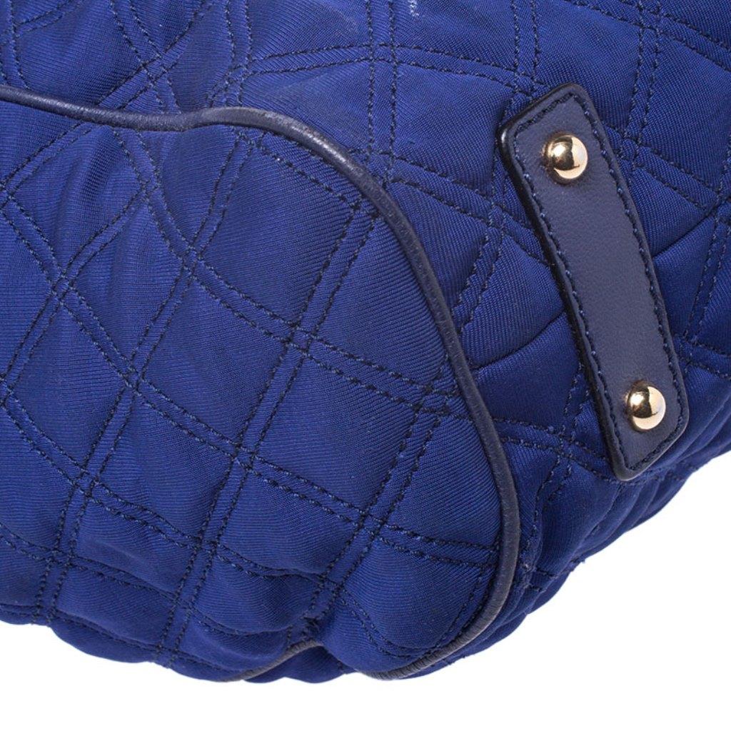 Marc Jacobs Blue Quilted Neoprene and Leather Stam Shoulder Bag 5