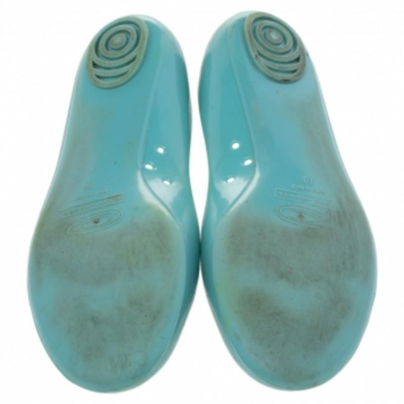 Marc Jacobs Blue Rubber Ballet Flats Size 38 1