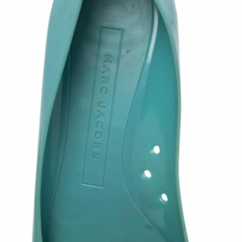 Marc Jacobs Blue Rubber Ballet Flats Size 38 2
