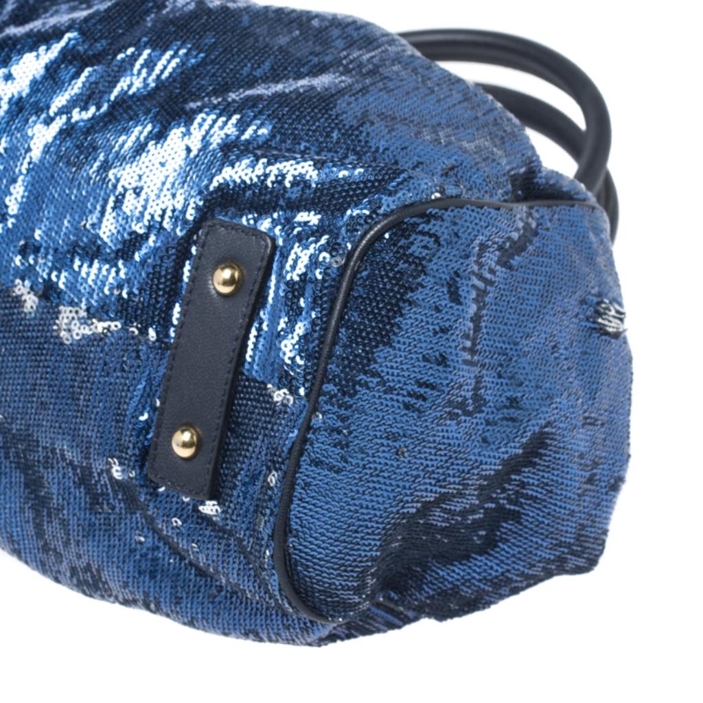 Marc Jacobs Blue Sequin New York Rocker Stam Shoulder Bag 3