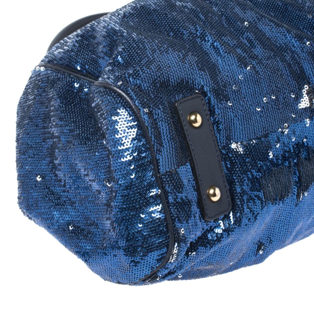 Marc Jacobs Blue Sequin New York Rocker Stam Shoulder Bag 4