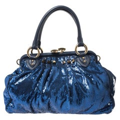 Marc Jacobs Blue Sequin New York Rocker Stam Shoulder Bag