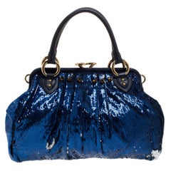 Marc Jacobs Blue Sequin New York Rocker Stam Shoulder Bag