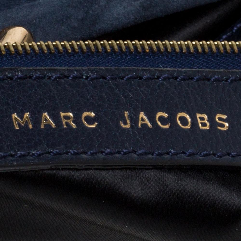 Marc Jacobs Blue Sequins and Suede Stam Satchel 4