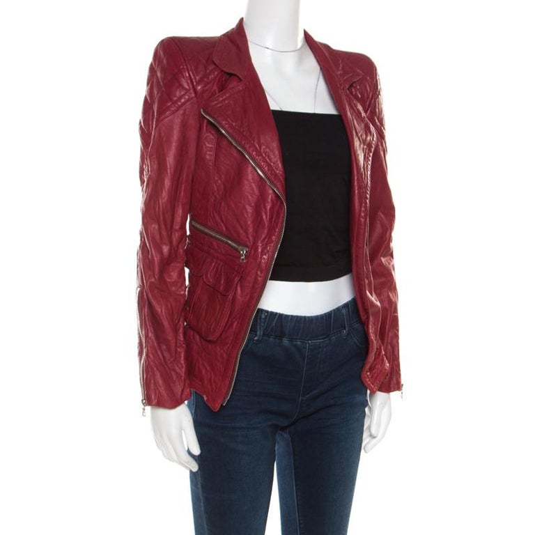 Marc Jacobs Brick Red Leather Quilted Shoulder Biker ... (768 x 768 Pixel)