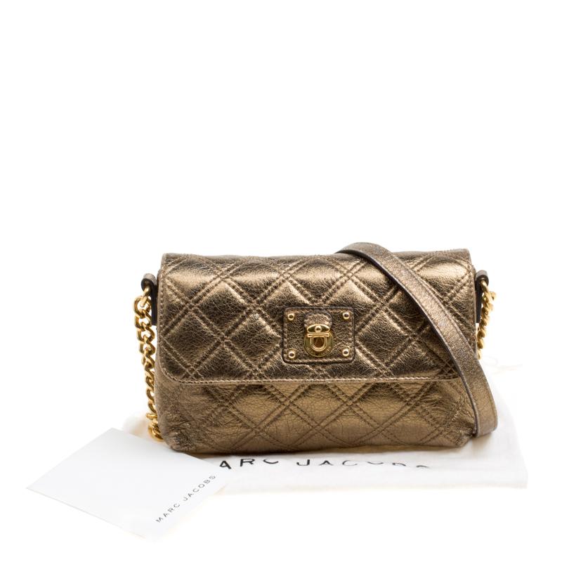 Marc Jacobs Bronze Quilted Leather Day To Night Single Crossbody Bag 3