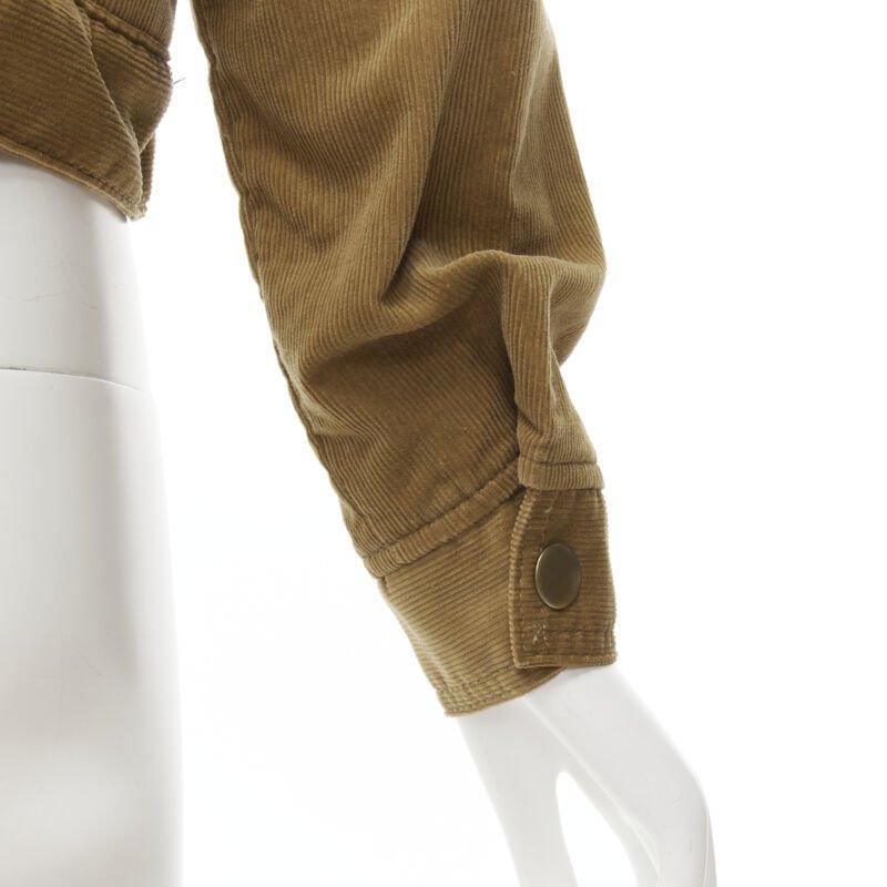 MARC JACOBS brown corduroy faux shearling lined trucker jacket XS For Sale 5