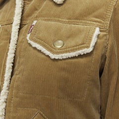 MARC JACOBS chaqueta de pana marrón con forro de imitación de piel de oveja XS