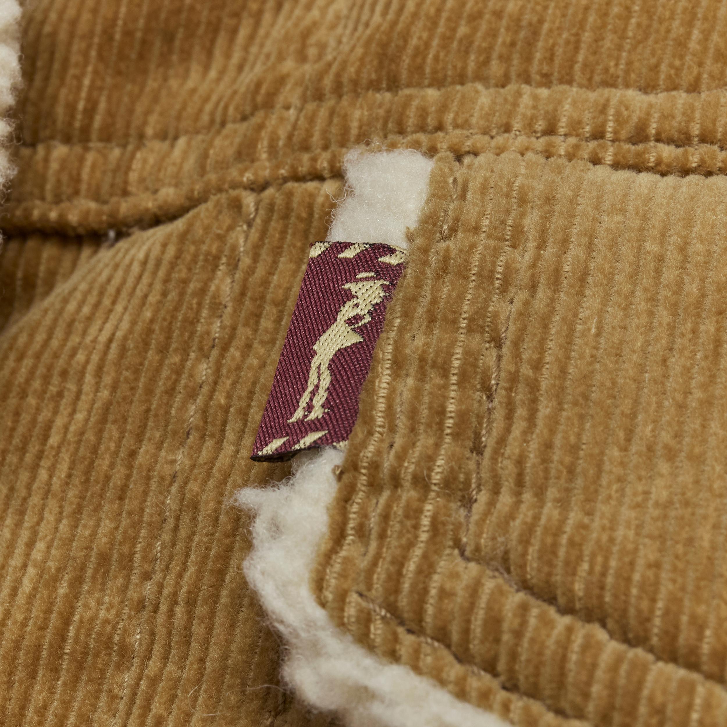 Women's MARC JACOBS brown corduroy faux shearling lined trucker jacket XS For Sale