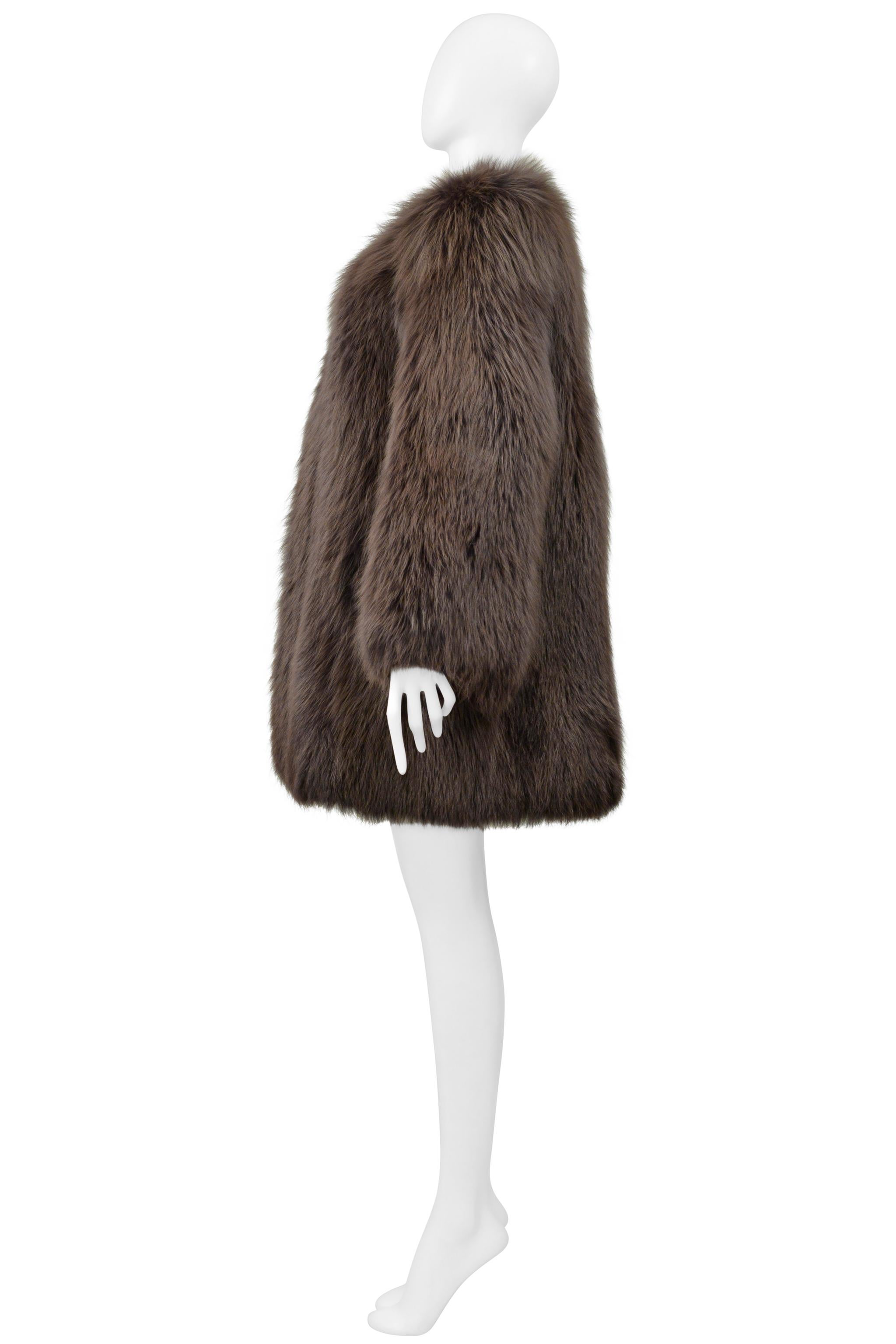 Marc Jacobs Brown Fur Chubby Coat 2013 For Sale 5