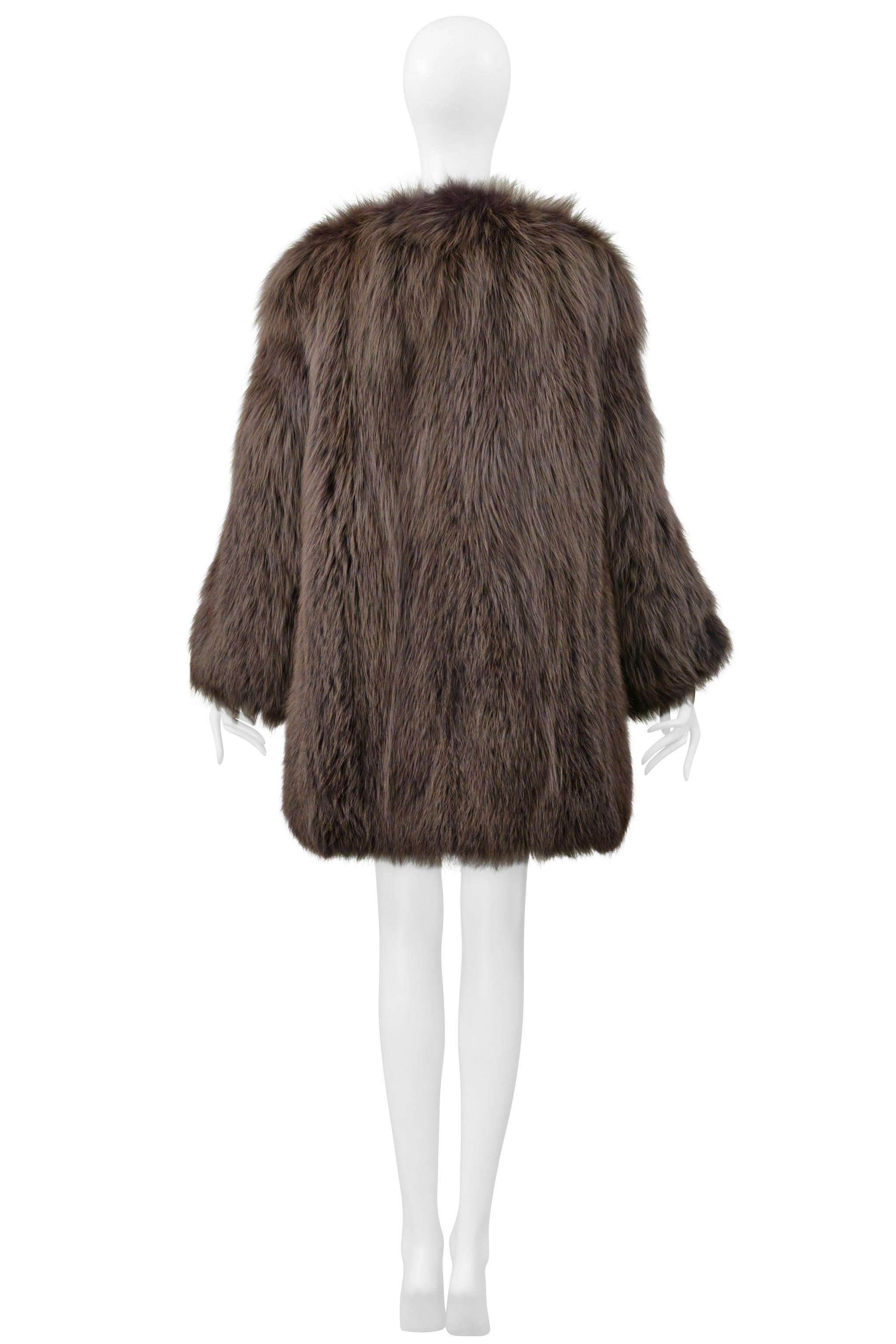 Marc Jacobs Brown Fur Chubby Coat 2013 For Sale 7