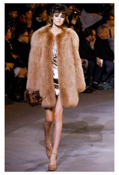 Marc Jacobs Brown Fur Chubby Coat 2013