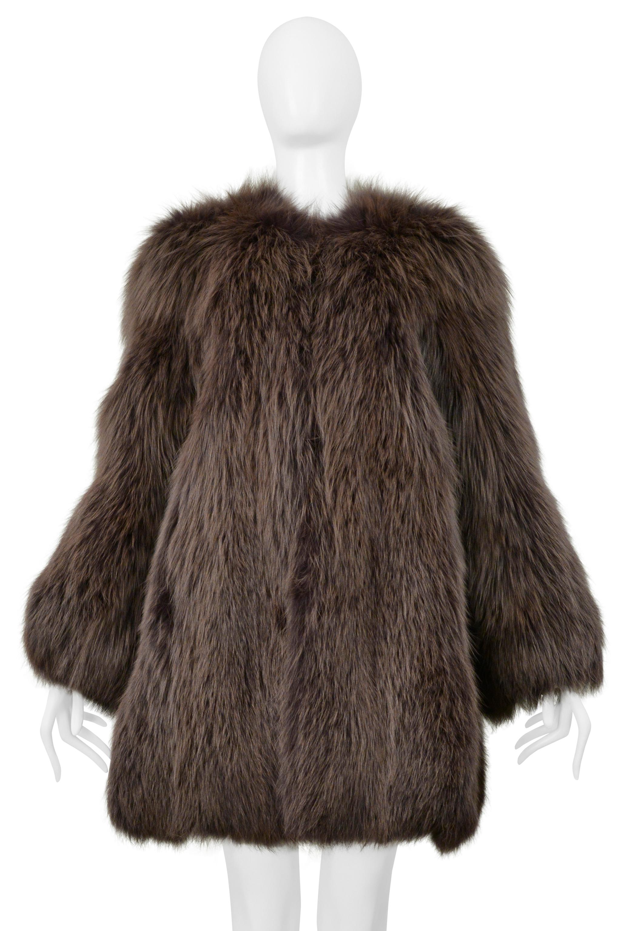 Marc Jacobs Brown Fur Chubby Coat 2013 In Excellent Condition For Sale In Los Angeles, CA