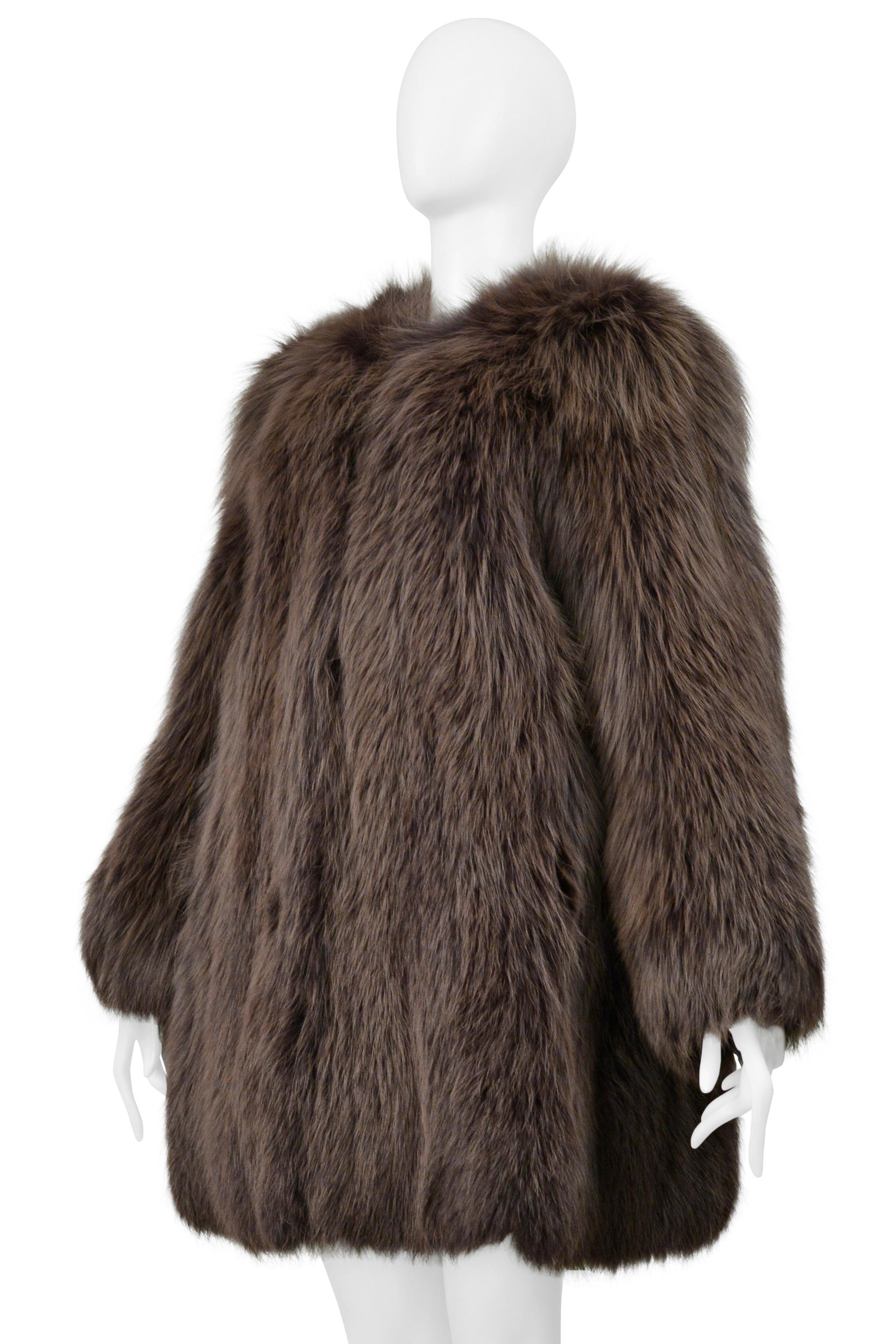 Marc Jacobs Brown Fur Chubby Coat 2013 For Sale 1
