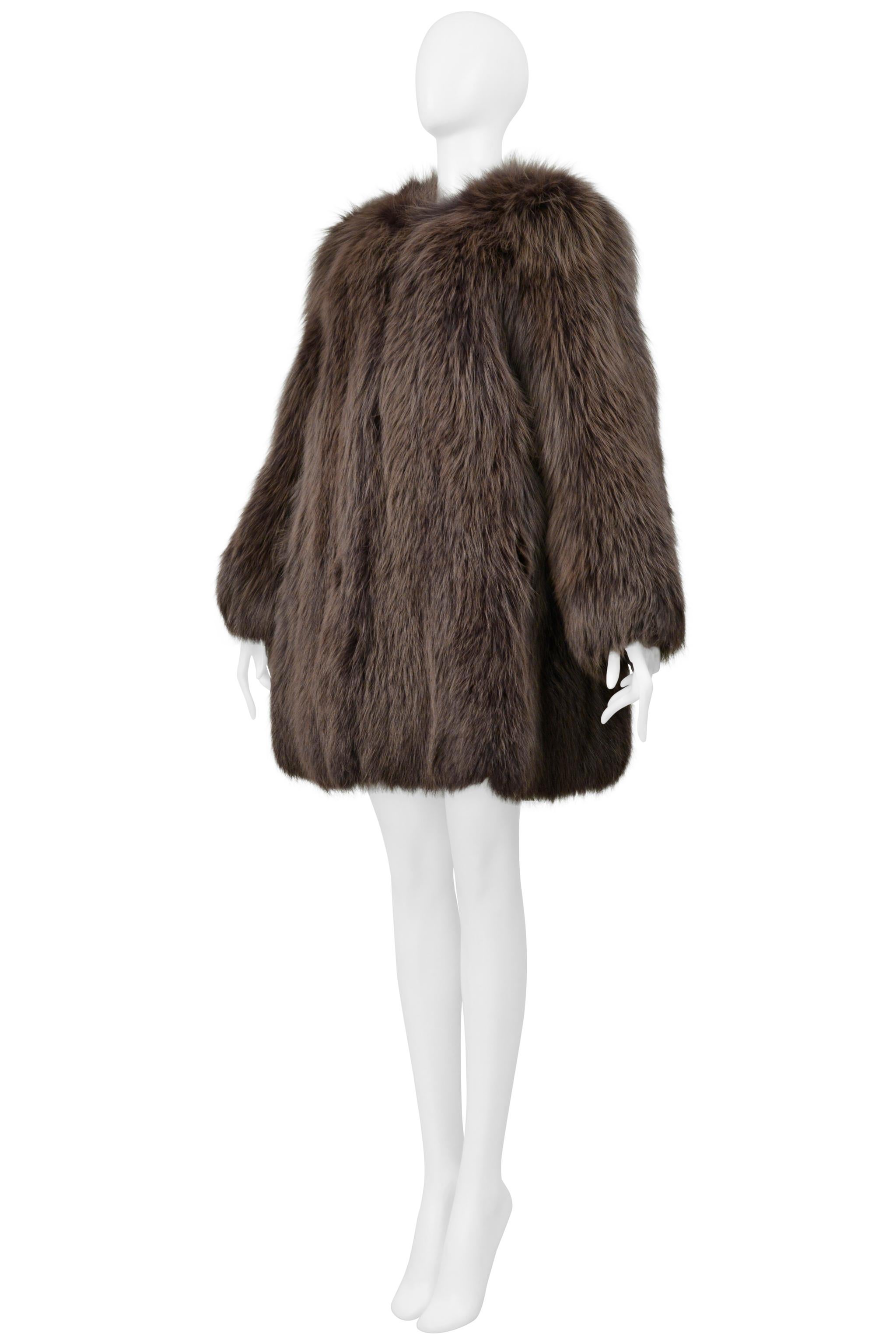 Marc Jacobs Brown Fur Chubby Coat 2013 For Sale 2