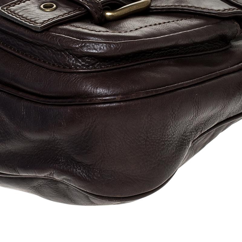 Marc Jacobs Brown Leather Front Pocket Shoulder Bag 3