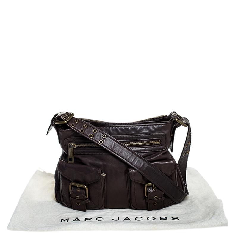 Marc Jacobs Brown Leather Front Pocket Shoulder Bag 7