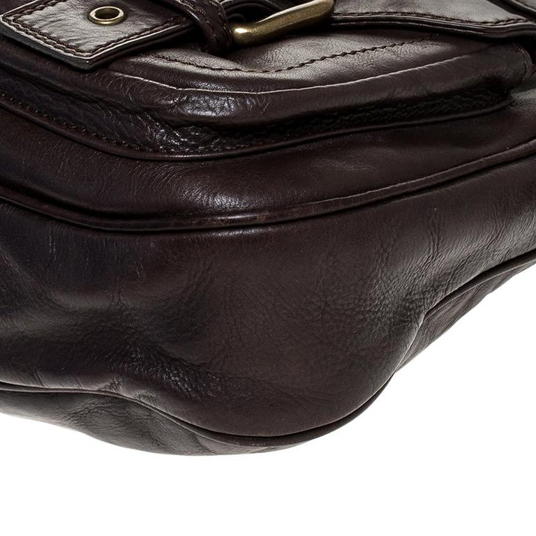 Marc Jacobs Brown Leather Front Pocket Shoulder Bag For Sale at 1stdibs