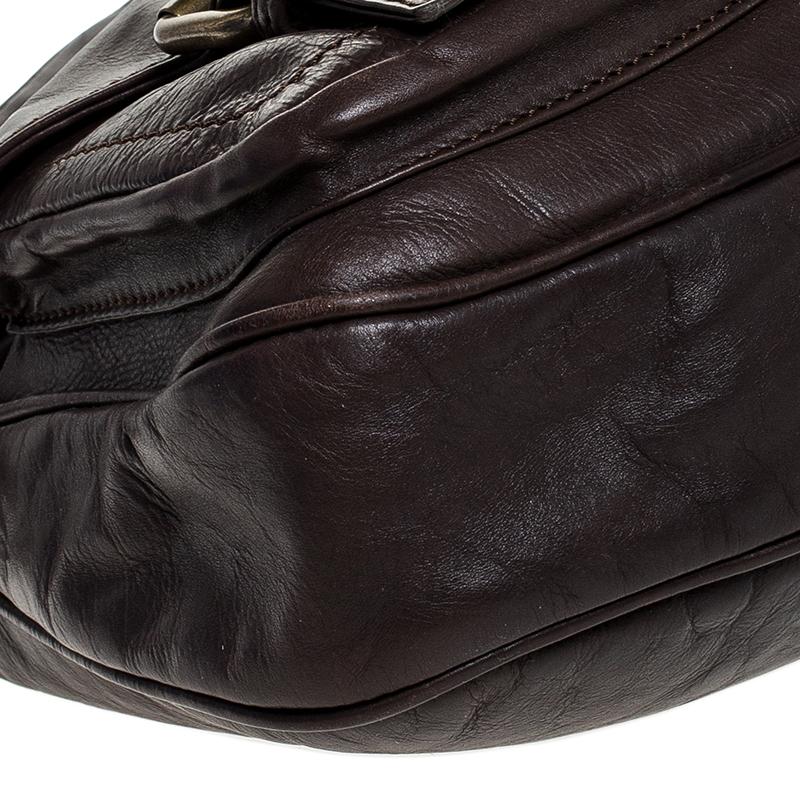 Black Marc Jacobs Brown Leather Front Pocket Shoulder Bag